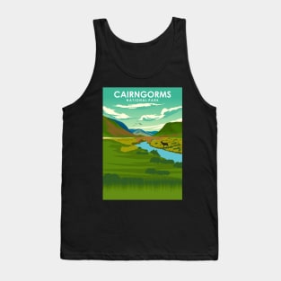 Cairngorms National Park Vintage Minimal Travel Poster Tank Top